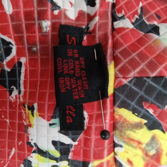 SARA ISABELLA OPEN FRONT FLORAL JACKET XL VGC RED; BLK. YELLOW AND WHITE - Picture 10 of 10